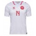 Camiseta Dinamarca Mikkel Damsgaard #14 Visitante Equipación Eurocopa 2024 manga corta